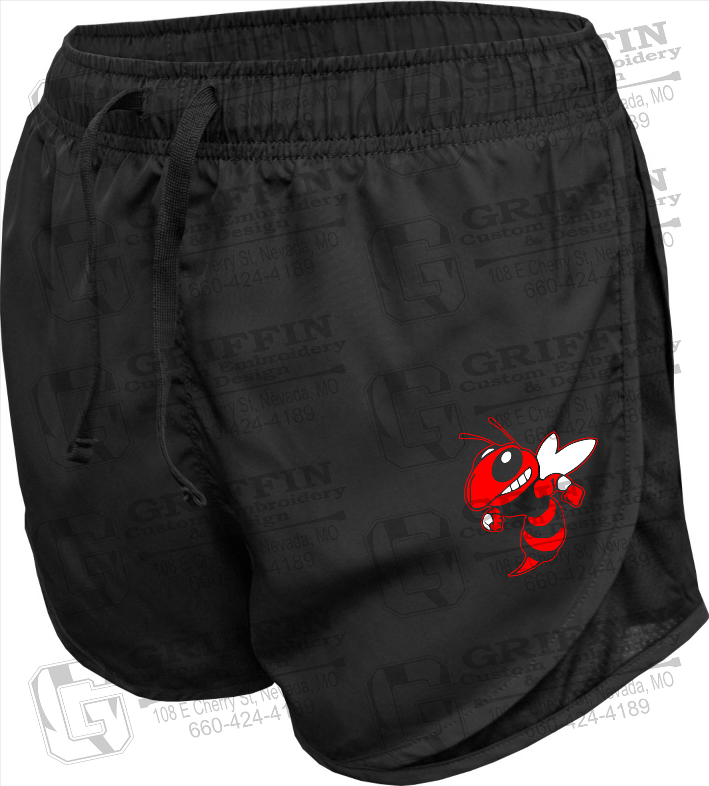 Womens/Girls Running Shorts - Hume Hornets Logo