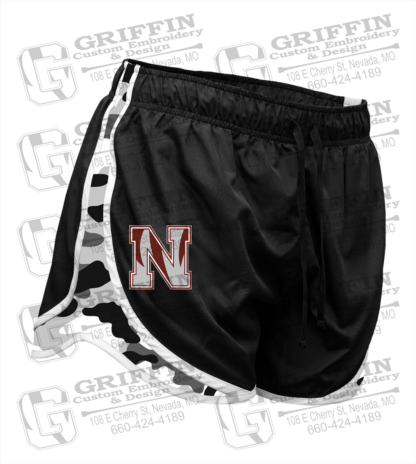 Womens Running Shorts - Nevada Tigers N Logo
