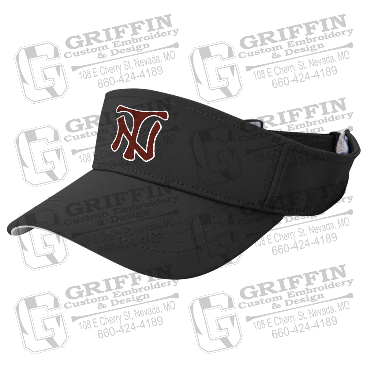 Optic Adjustable Visor - Nevada Tigers NT Logo