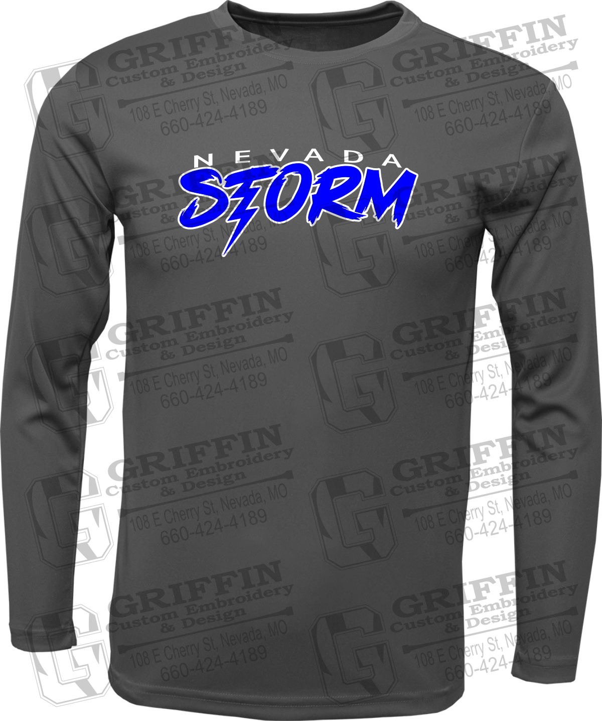 Dry-Fit Long Sleeve T-Shirt - Basketball - Nevada Storm
