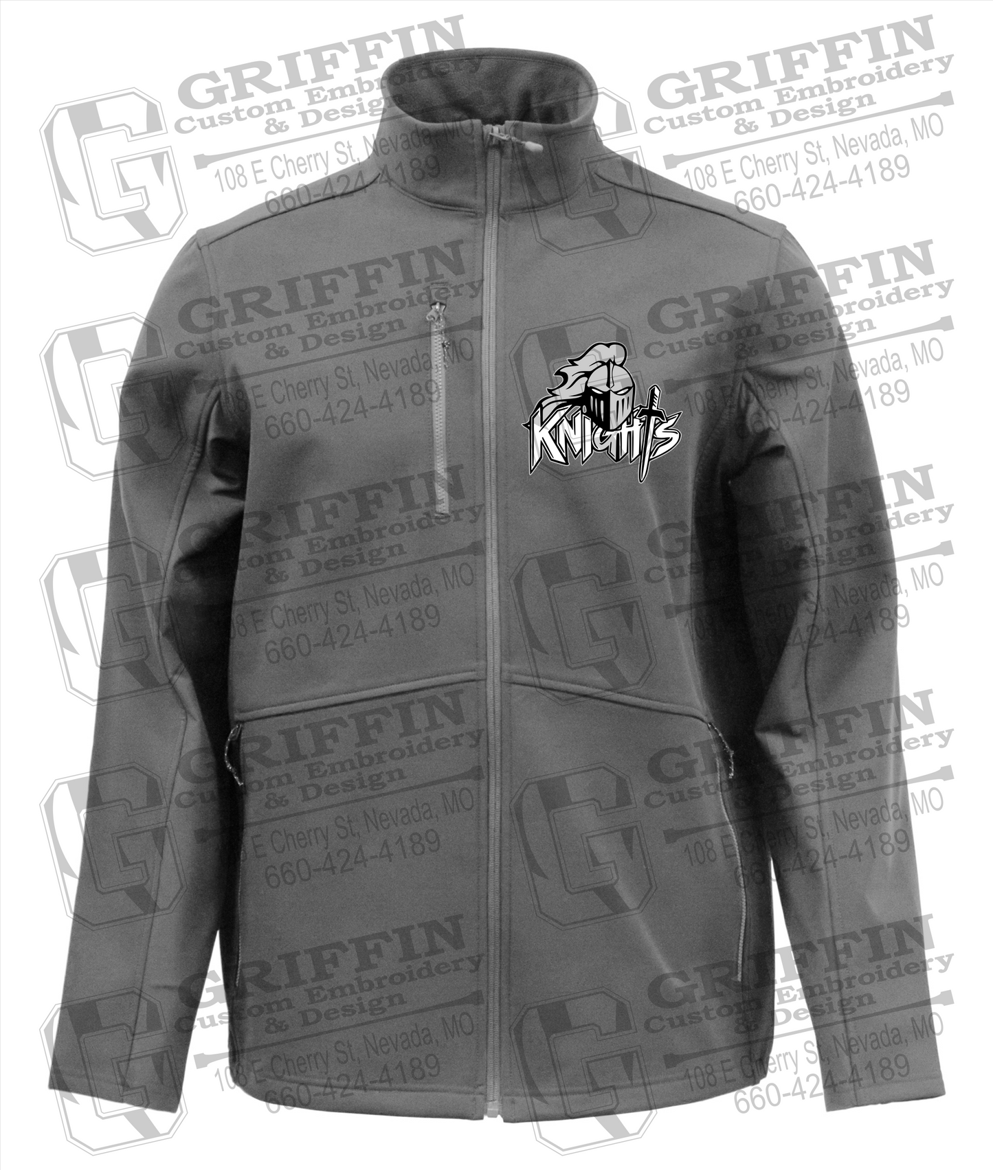 NEVC Knights Mens Softshell Jacket - Knights Full Logo