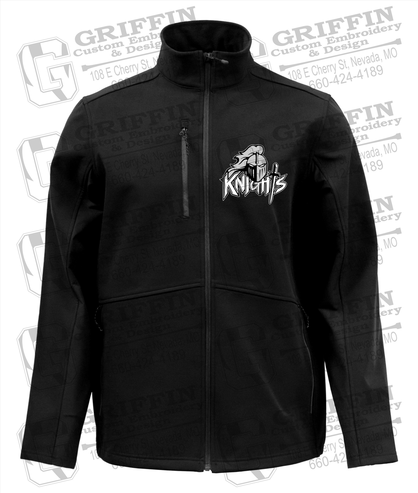 NEVC Knights Mens Softshell Jacket - Knights Full Logo