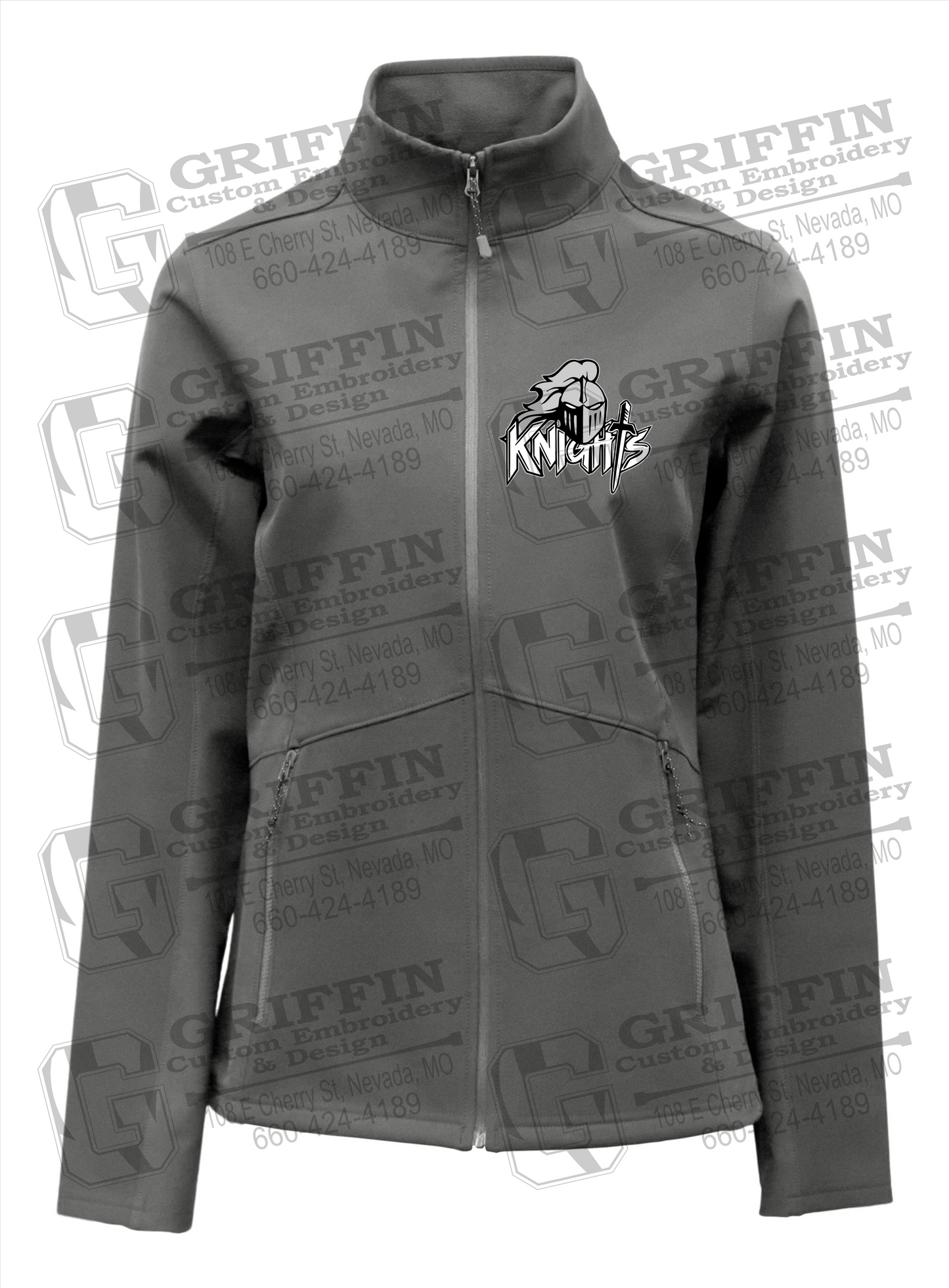 NEVC Knights Womens Softshell Jacket - Knights Full Logo