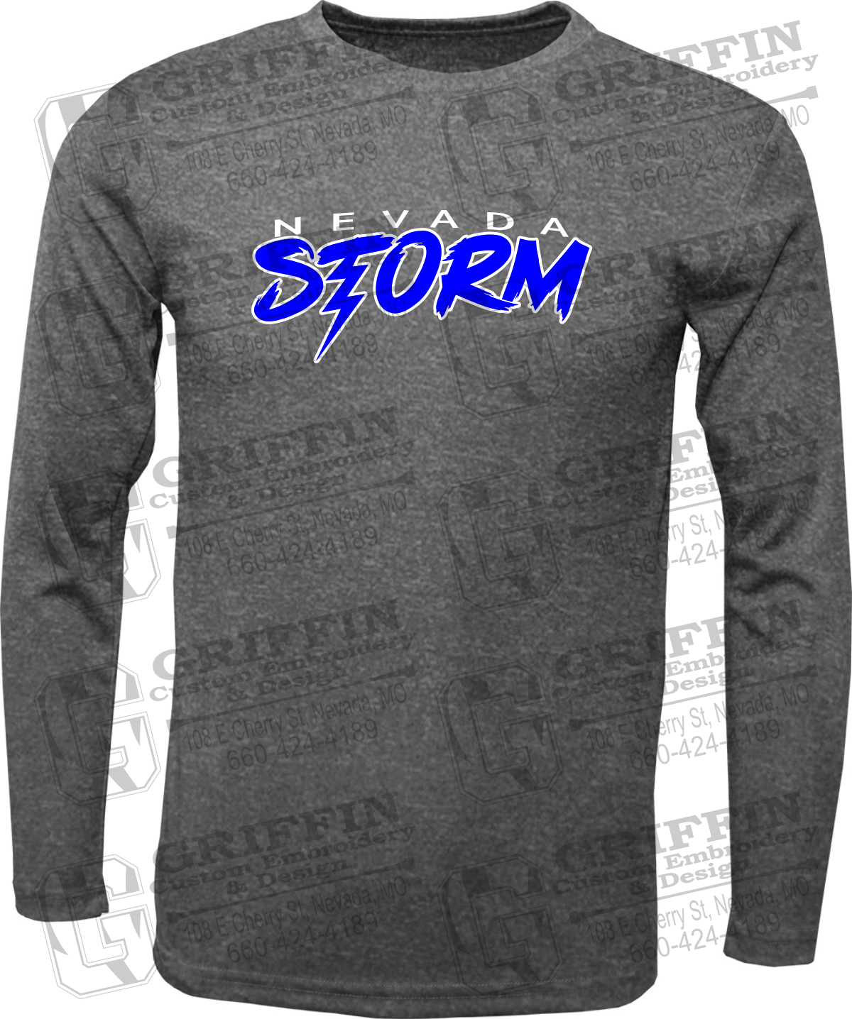 Dry-Fit Long Sleeve T-Shirt - Basketball - Nevada Storm