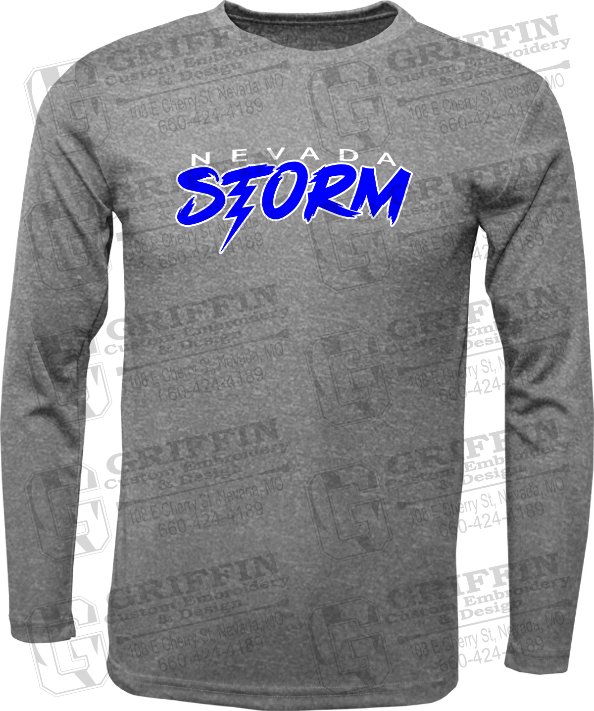 Dry-Fit Long Sleeve T-Shirt - Basketball - Nevada Storm