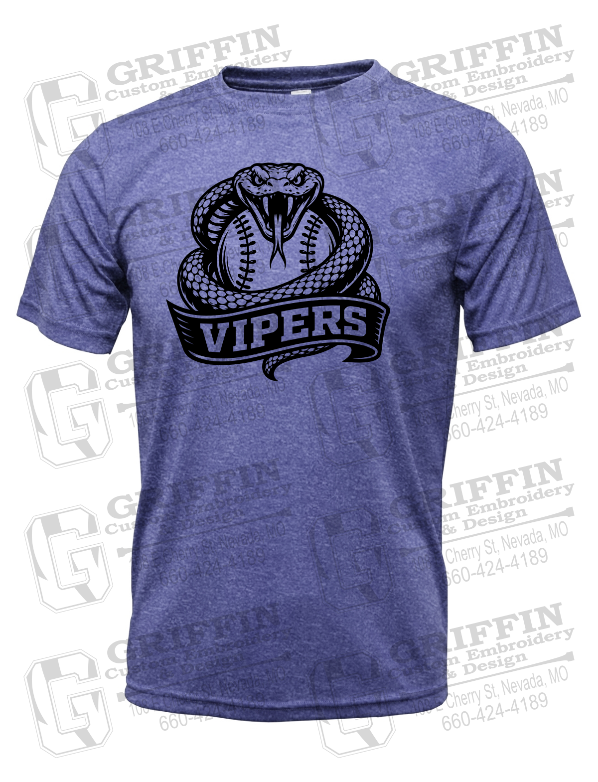 Dry-Fit Short Sleeve T-Shirt - Violet Vipers