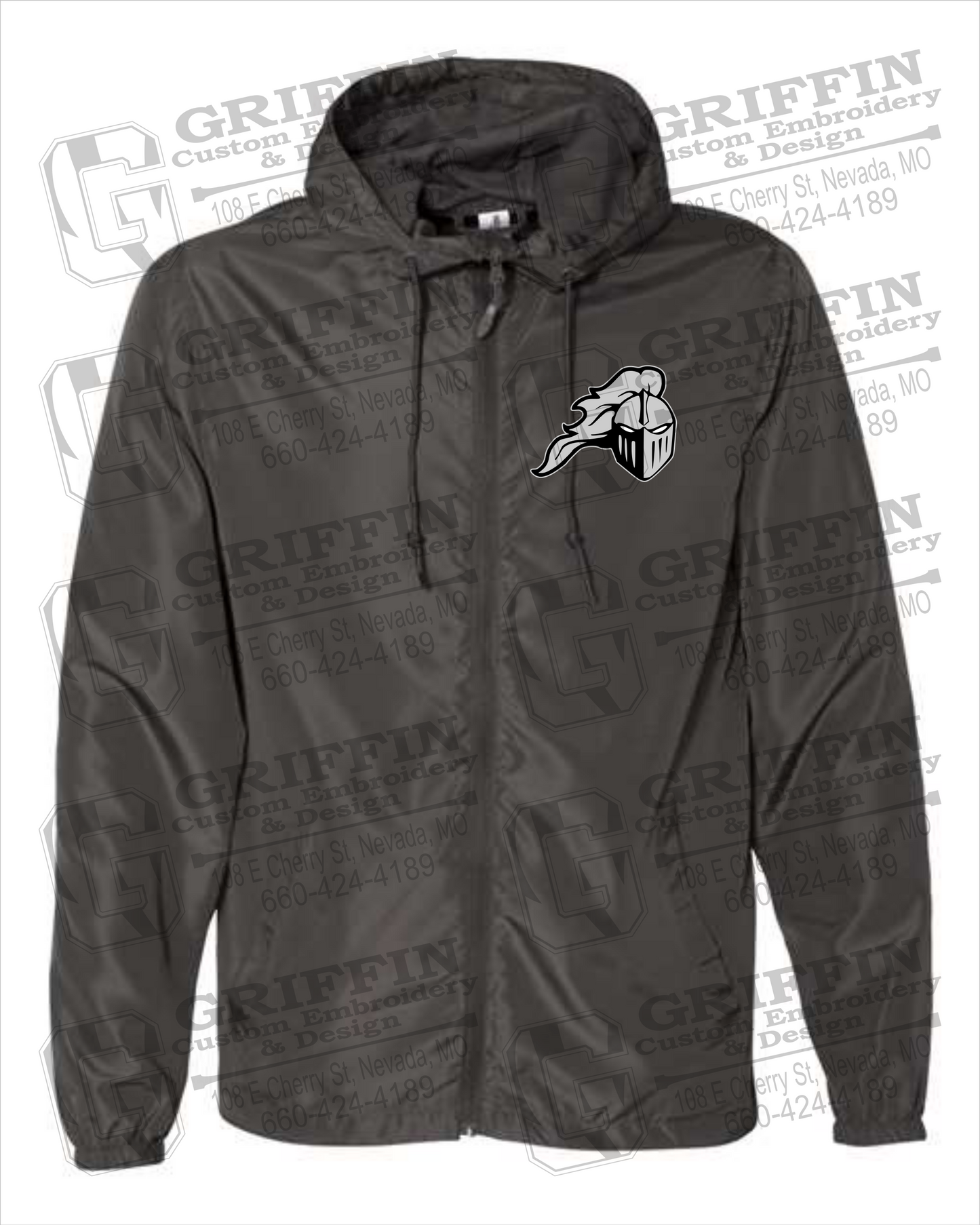 NEVC Knights Lightweight Windbreaker - Knights Helmet Logo