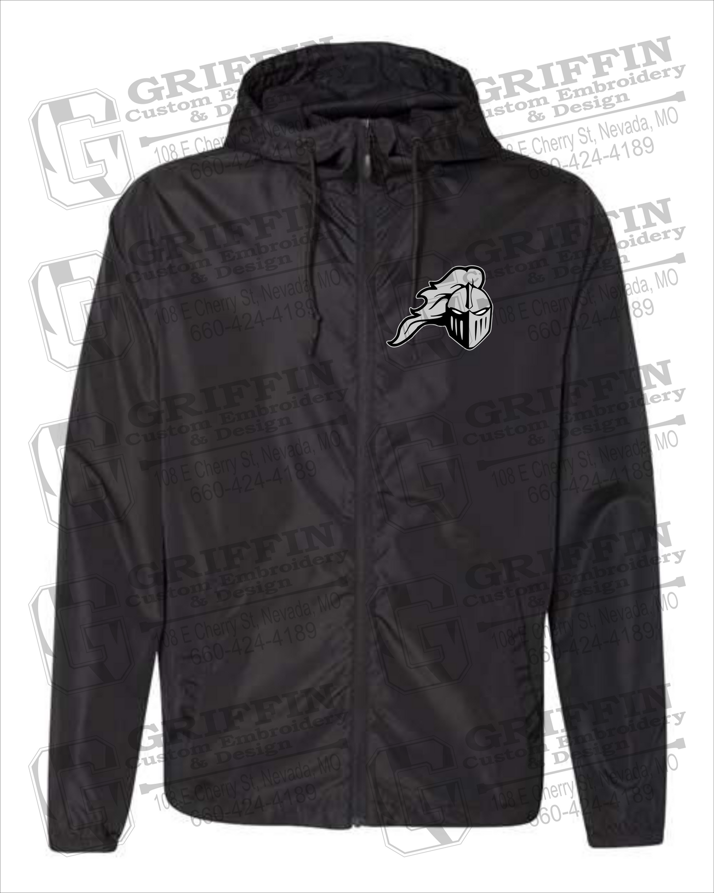 NEVC Knights Lightweight Windbreaker - Knights Helmet Logo