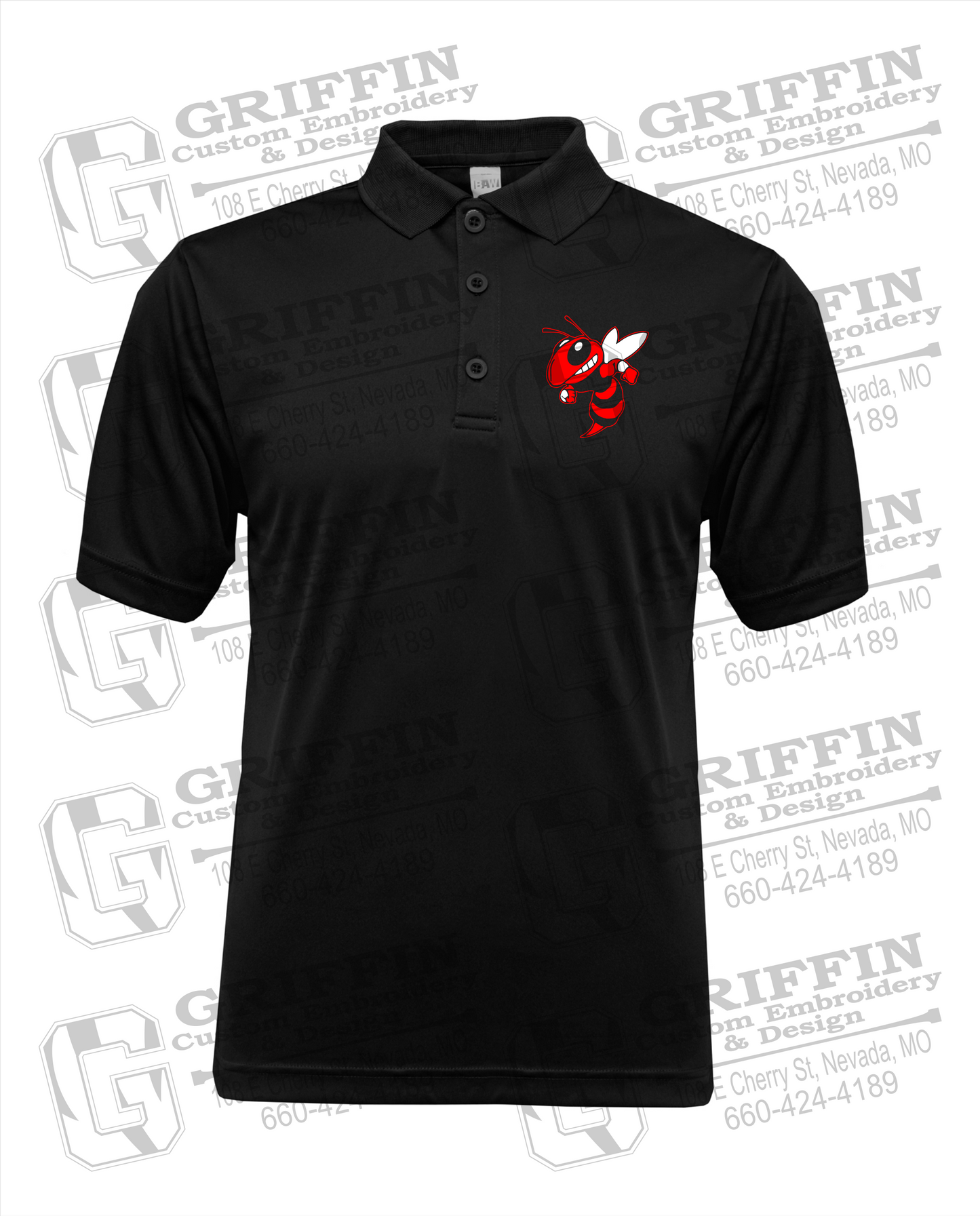 Men's Performance Polo - Hume Hornets - Hornet Logo
