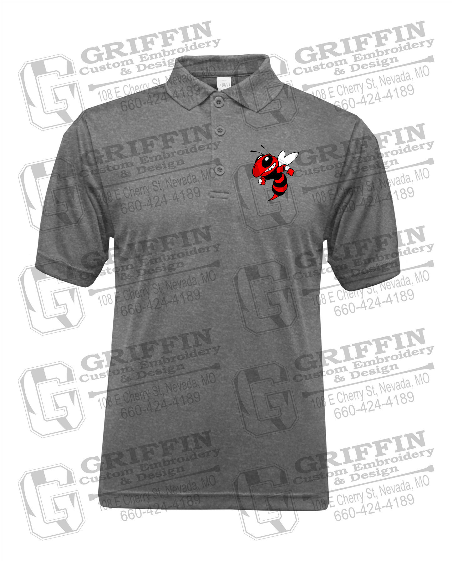 Men's Performance Polo - Hume Hornets - Hornet Logo