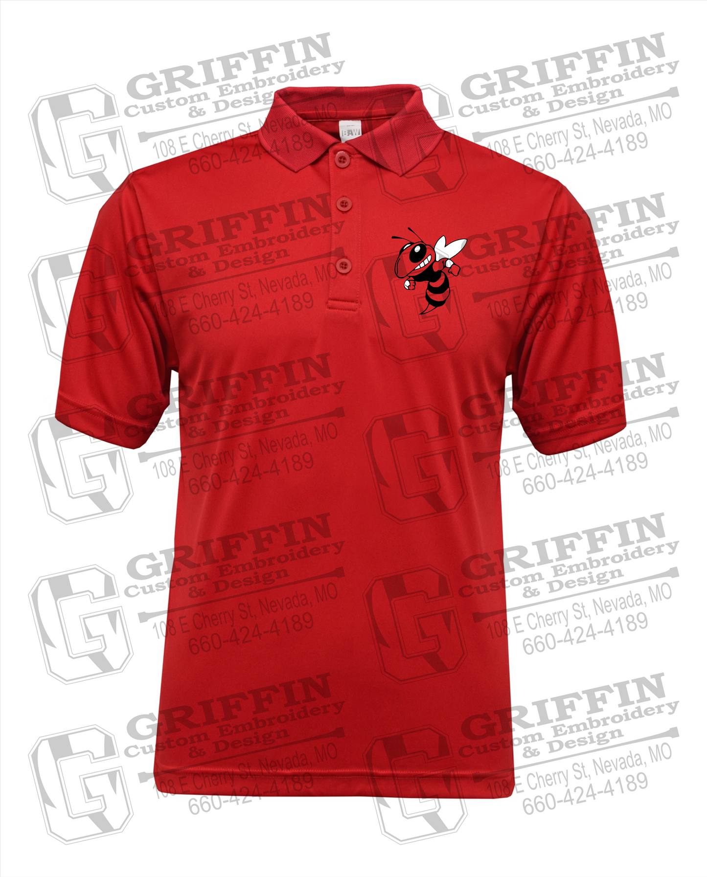 Men's Performance Polo - Hume Hornets - Hornet Logo