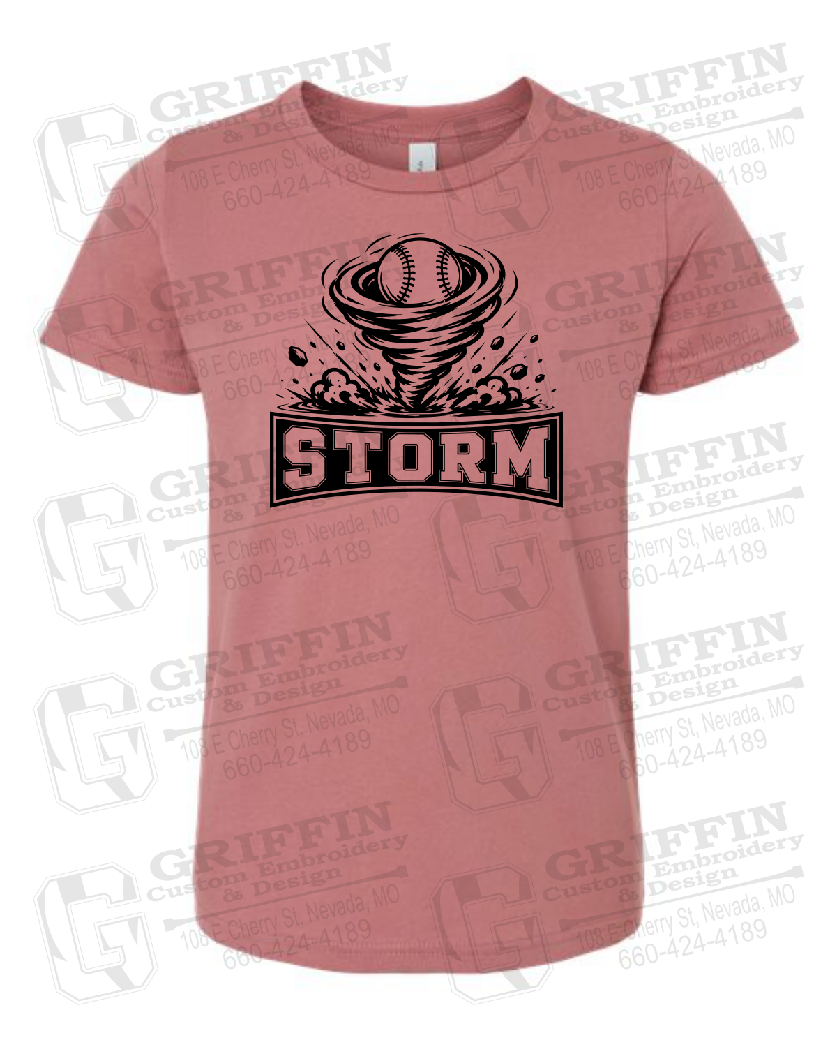 Cotton Short Sleeve T-Shirt - Pink Storm