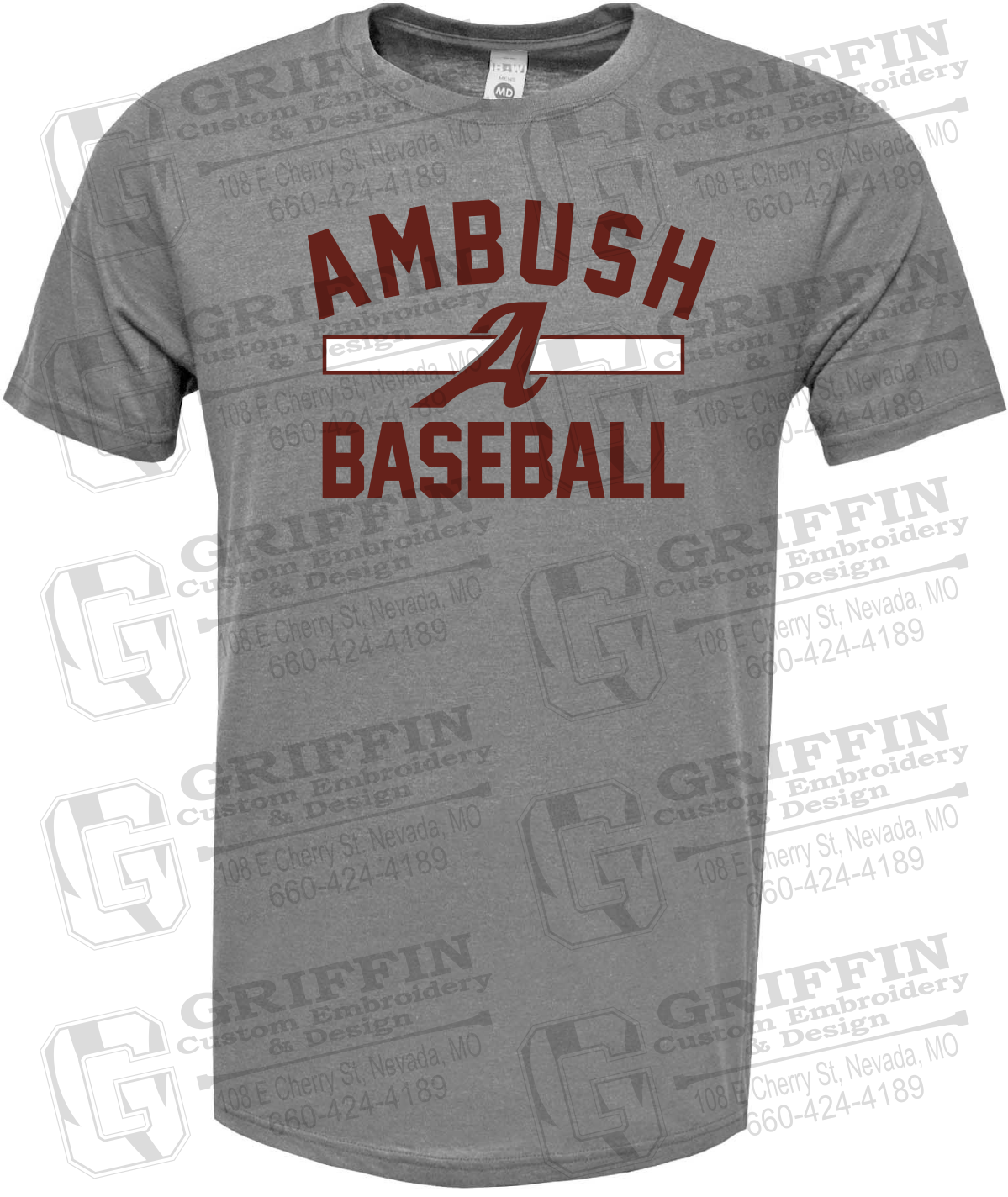 Soft-Tek Short Sleeve T-Shirt - Ambush Baseball 25-A