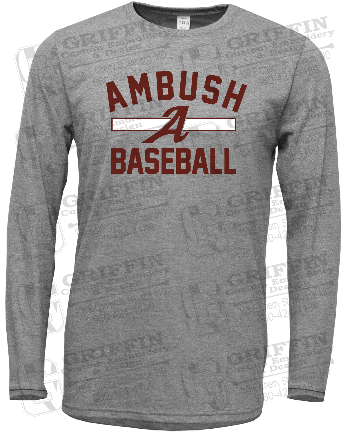 Soft-Tek Long Sleeve T-Shirt - Ambush Baseball 25-A