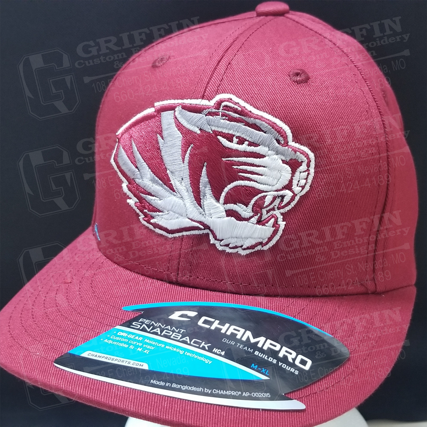 3D Embroidered Pennant Snapback Cap - Nevada Tigers