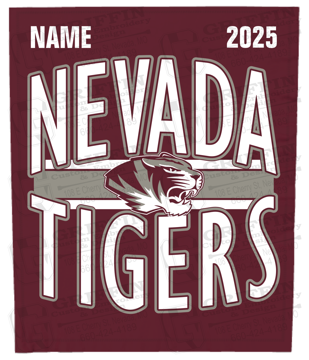 Microfleece Blanket - Nevada Tigers Plane 25-Z - (2-3 Weeks Fulfillment Time)