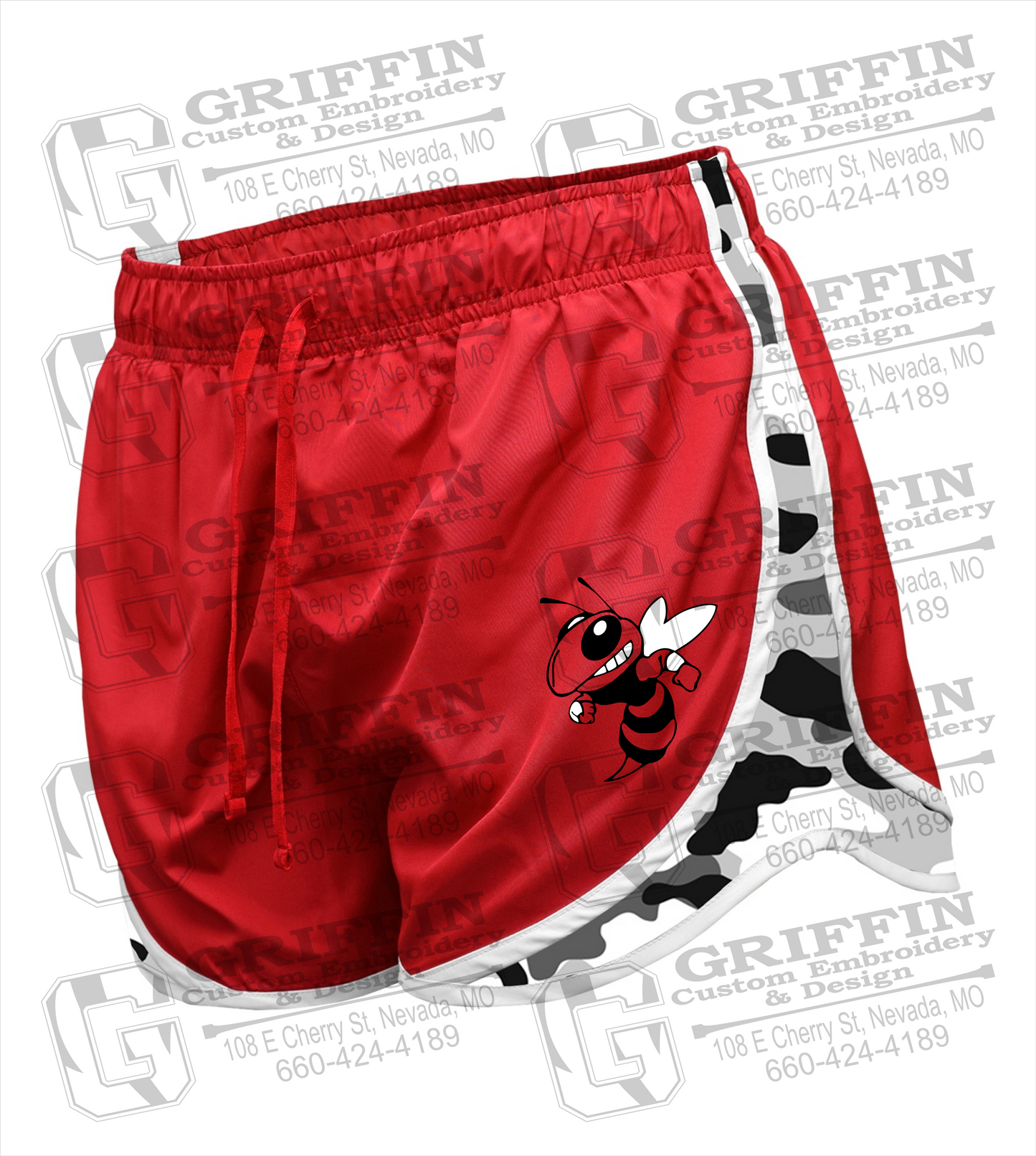 Womens/Girls Running Shorts - Hume Hornets Logo