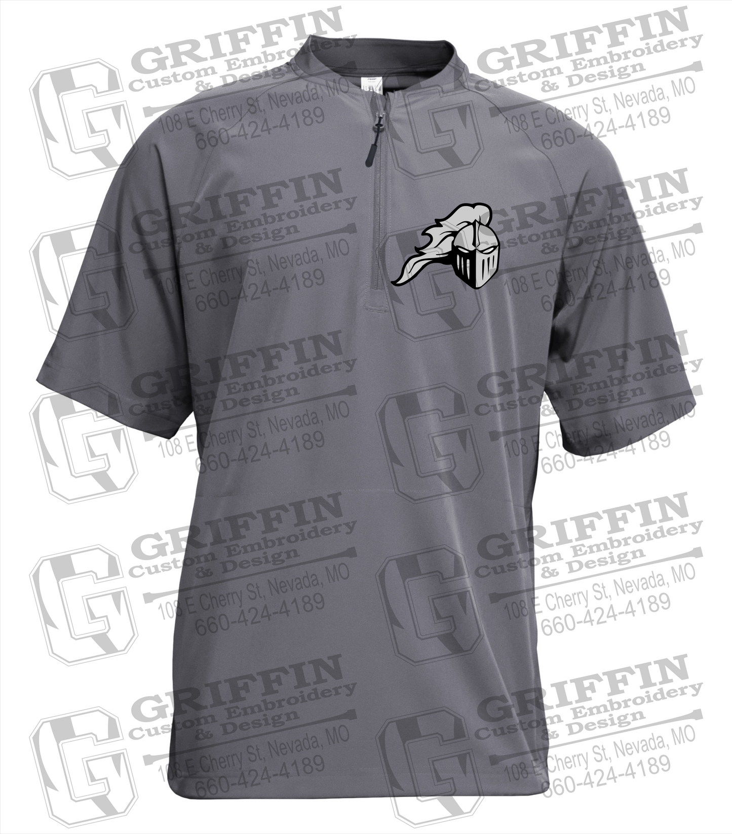 Short Sleeve Cage Jacket - NEVC Knights Helmet Logo