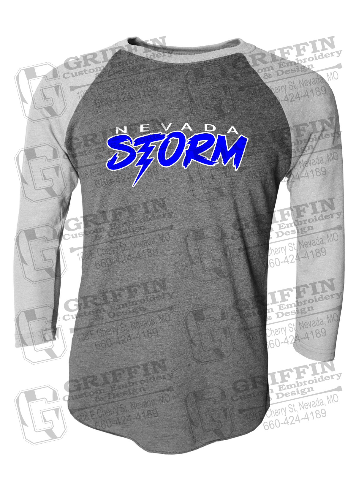 Tri-Blend Raglan Sleeve T-Shirt - Basketball - Nevada Storm