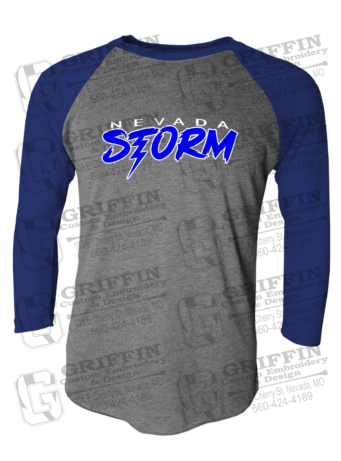 Tri-Blend Raglan Sleeve T-Shirt - Basketball - Nevada Storm