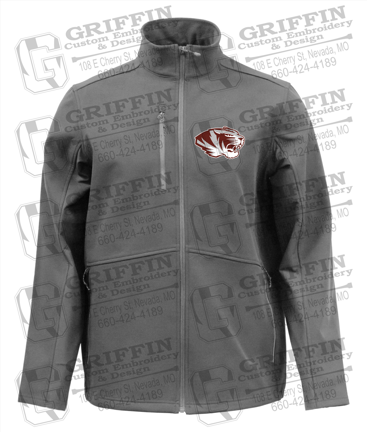 Mens Softshell Jacket - Nevada Tiger Head Logo