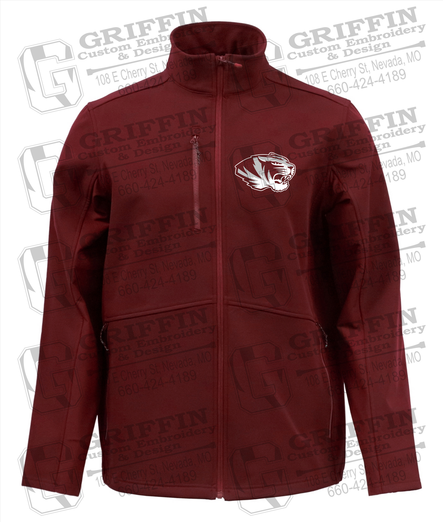 Mens Softshell Jacket - Nevada Tiger Head Logo