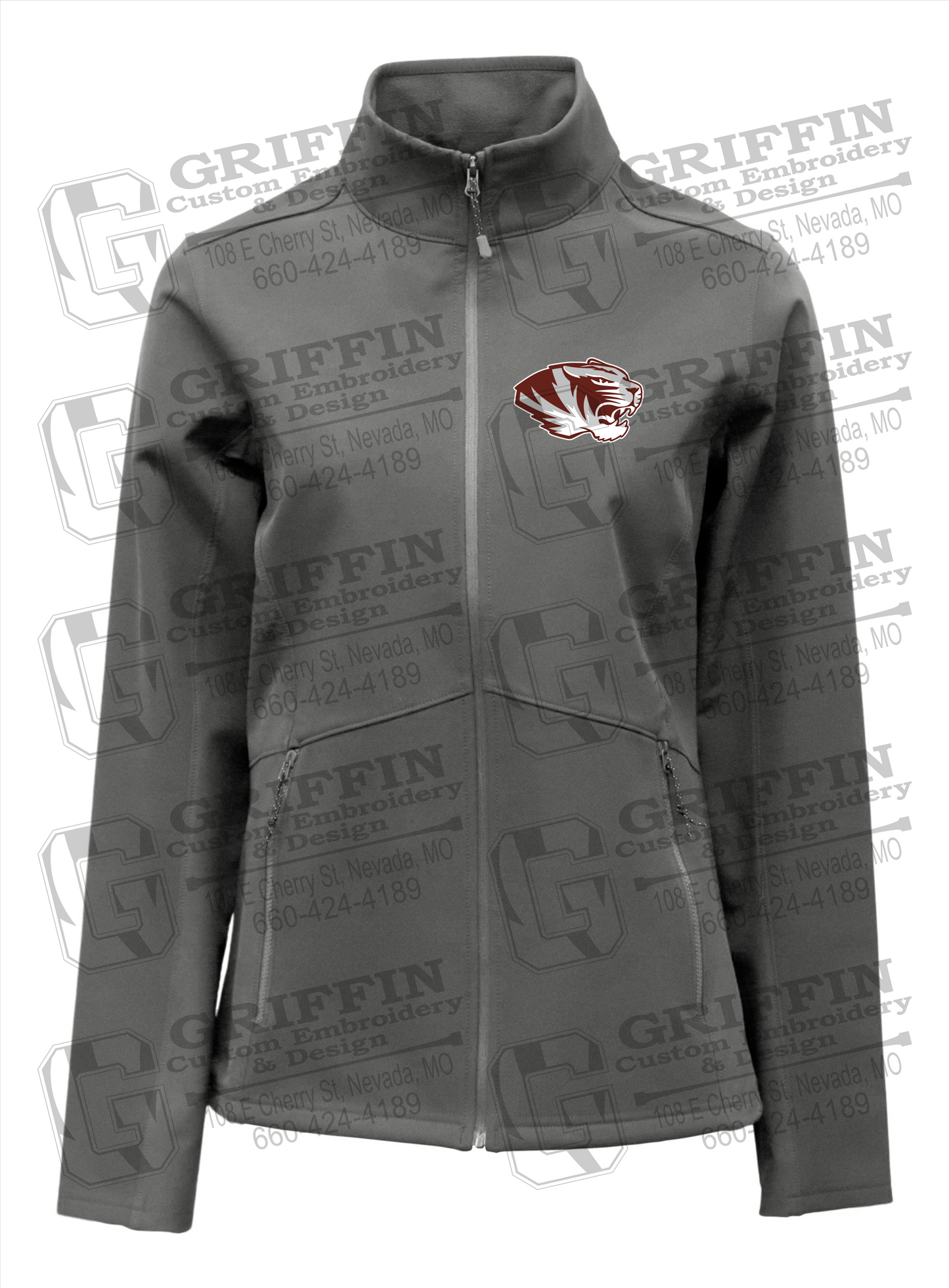 Womens Softshell Jacket - Nevada Tiger Head Logo