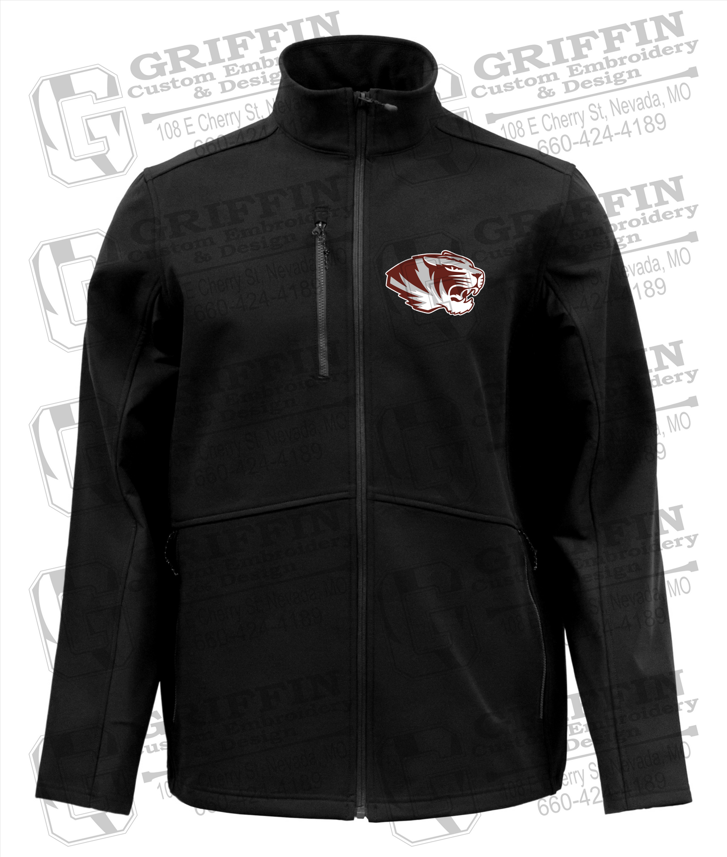 Mens Softshell Jacket - Nevada Tiger Head Logo