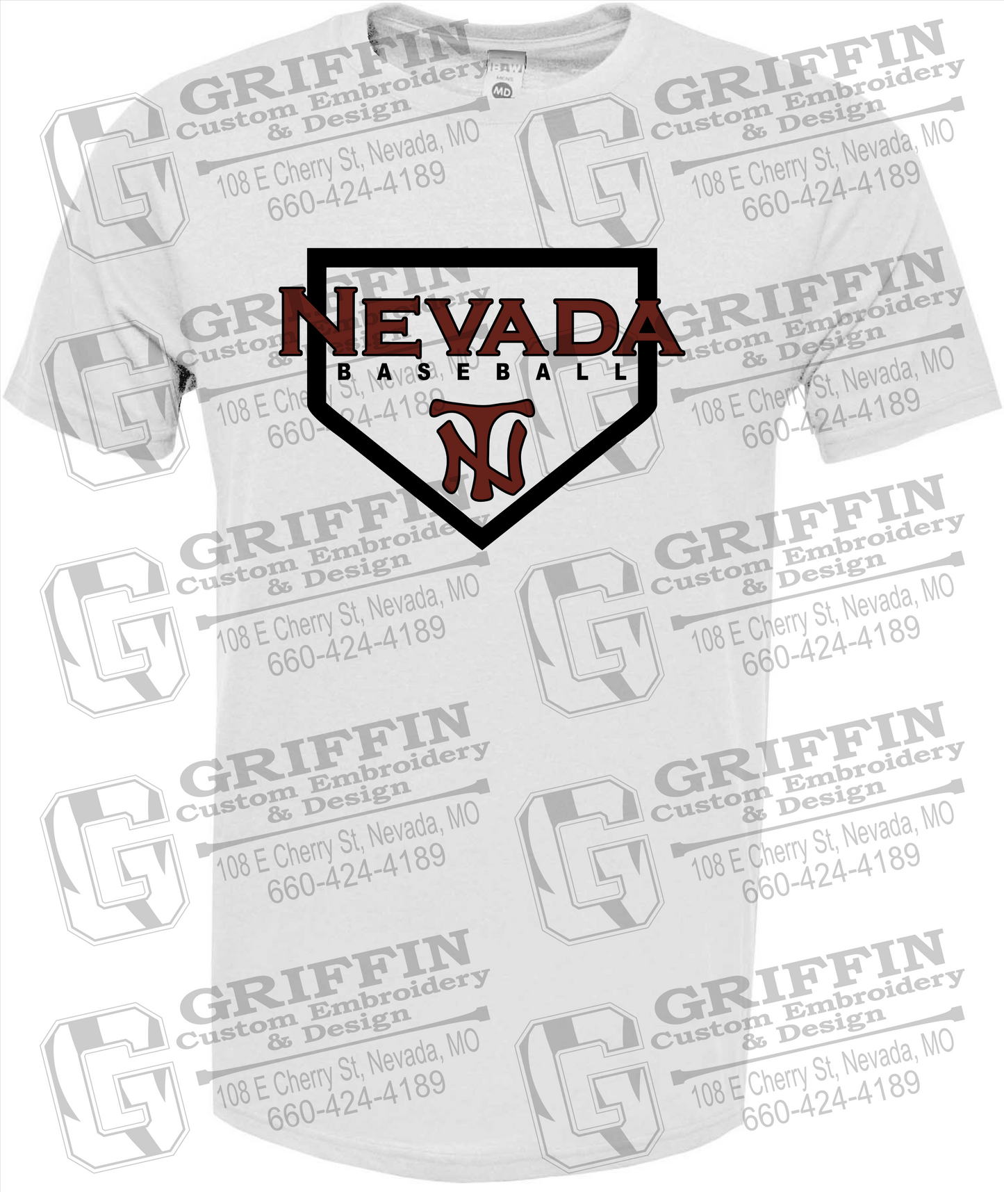 Soft-Tek Short Sleeve T-Shirt - Baseball - Nevada Tigers 21-S