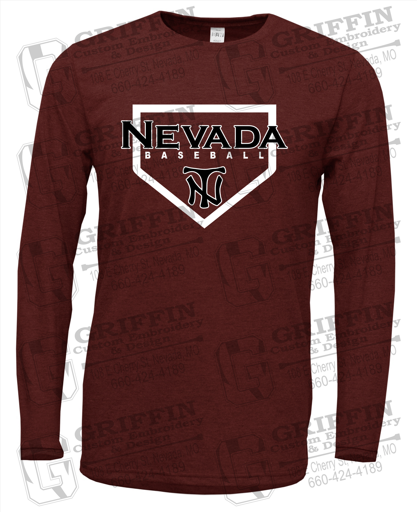 Soft-Tek Long Sleeve T-Shirt - Baseball - Nevada Tigers 21-S