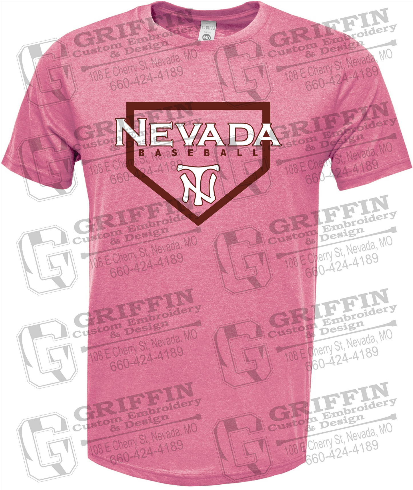 Soft-Tek Short Sleeve T-Shirt - Baseball - Nevada Tigers 21-S