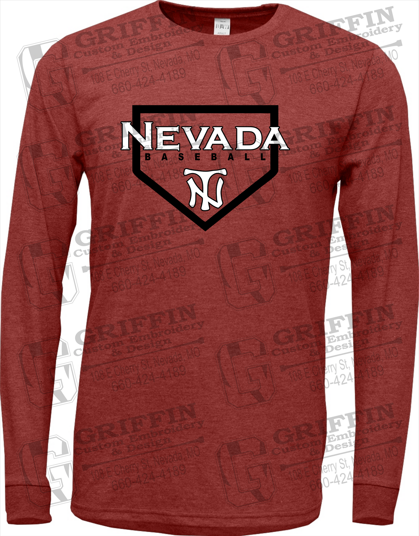 Soft-Tek Long Sleeve T-Shirt - Baseball - Nevada Tigers 21-S