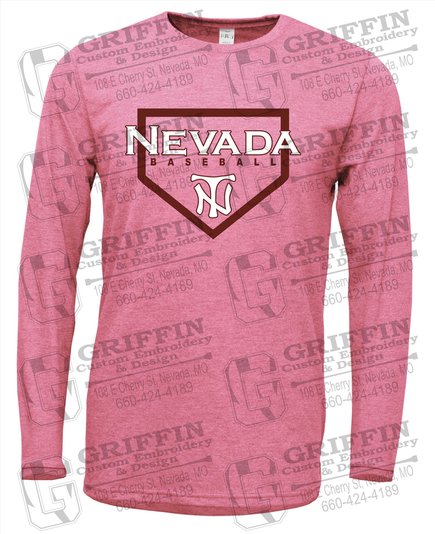 Soft-Tek Long Sleeve T-Shirt - Baseball - Nevada Tigers 21-S
