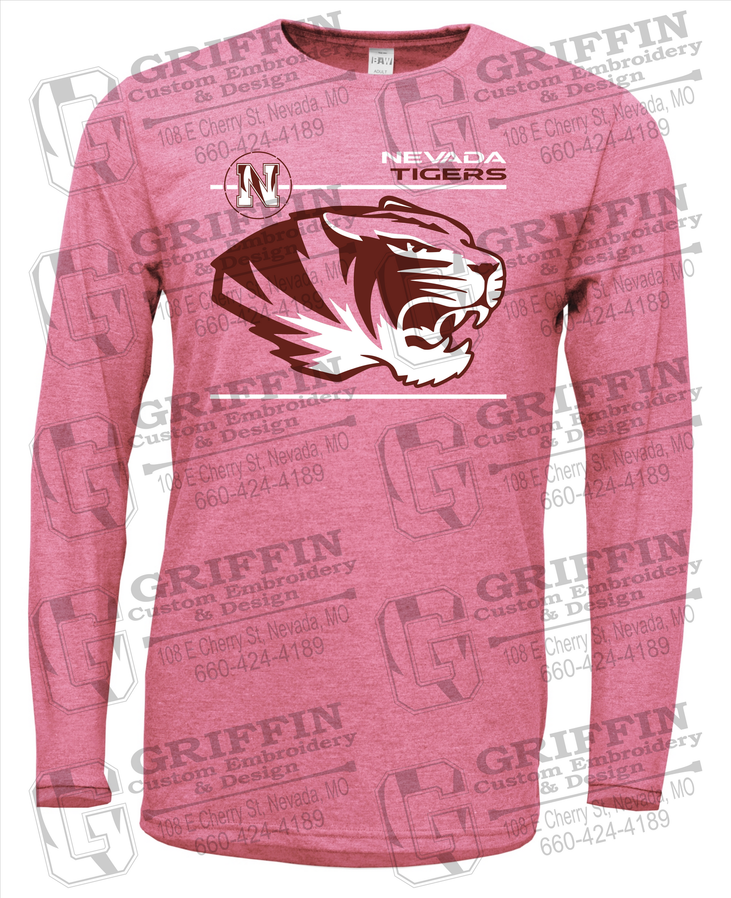 Soft-Tek Long Sleeve T-Shirt - Nevada Tigers 22-D