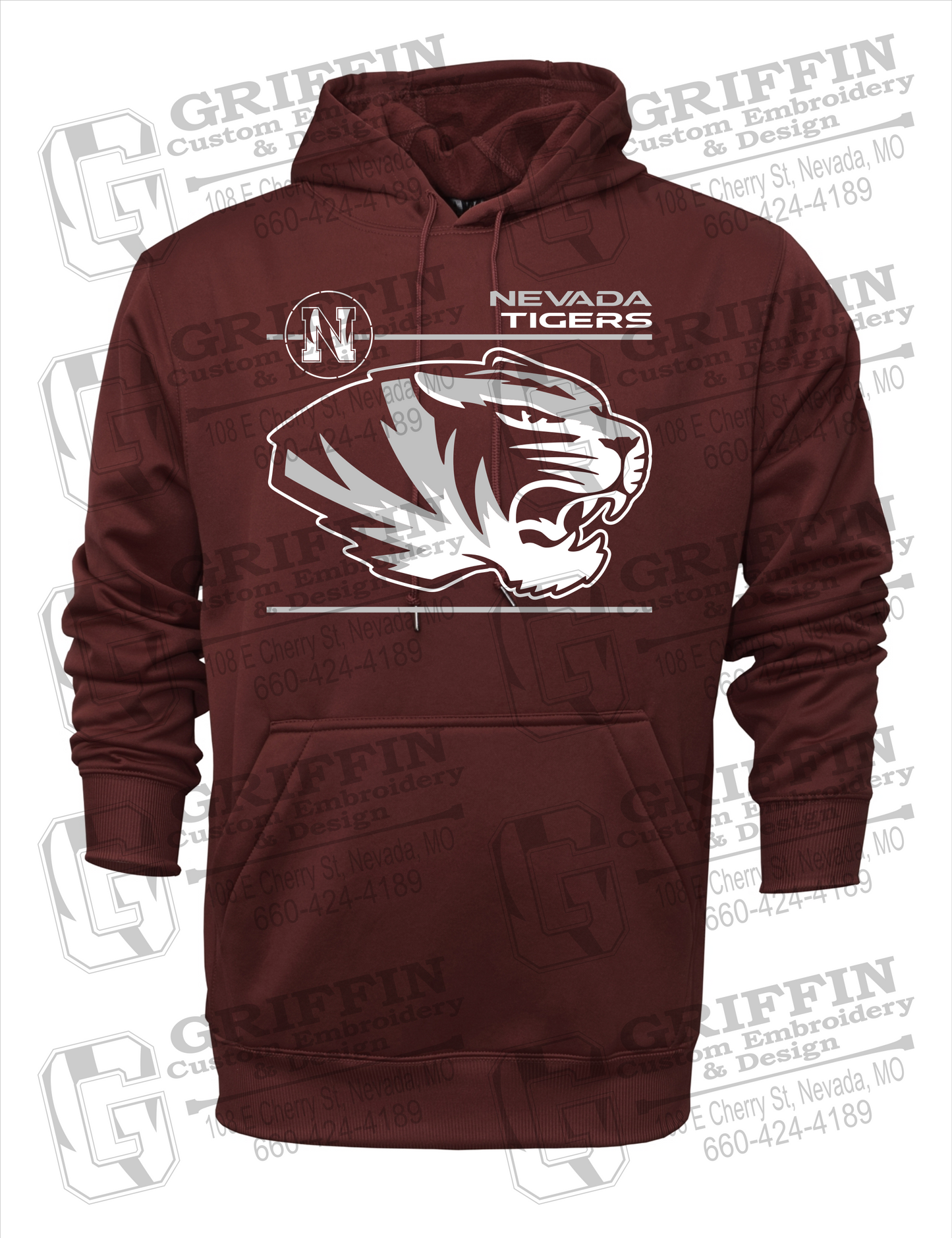Performance Fleece Hoodie - Nevada Tigers 22-D