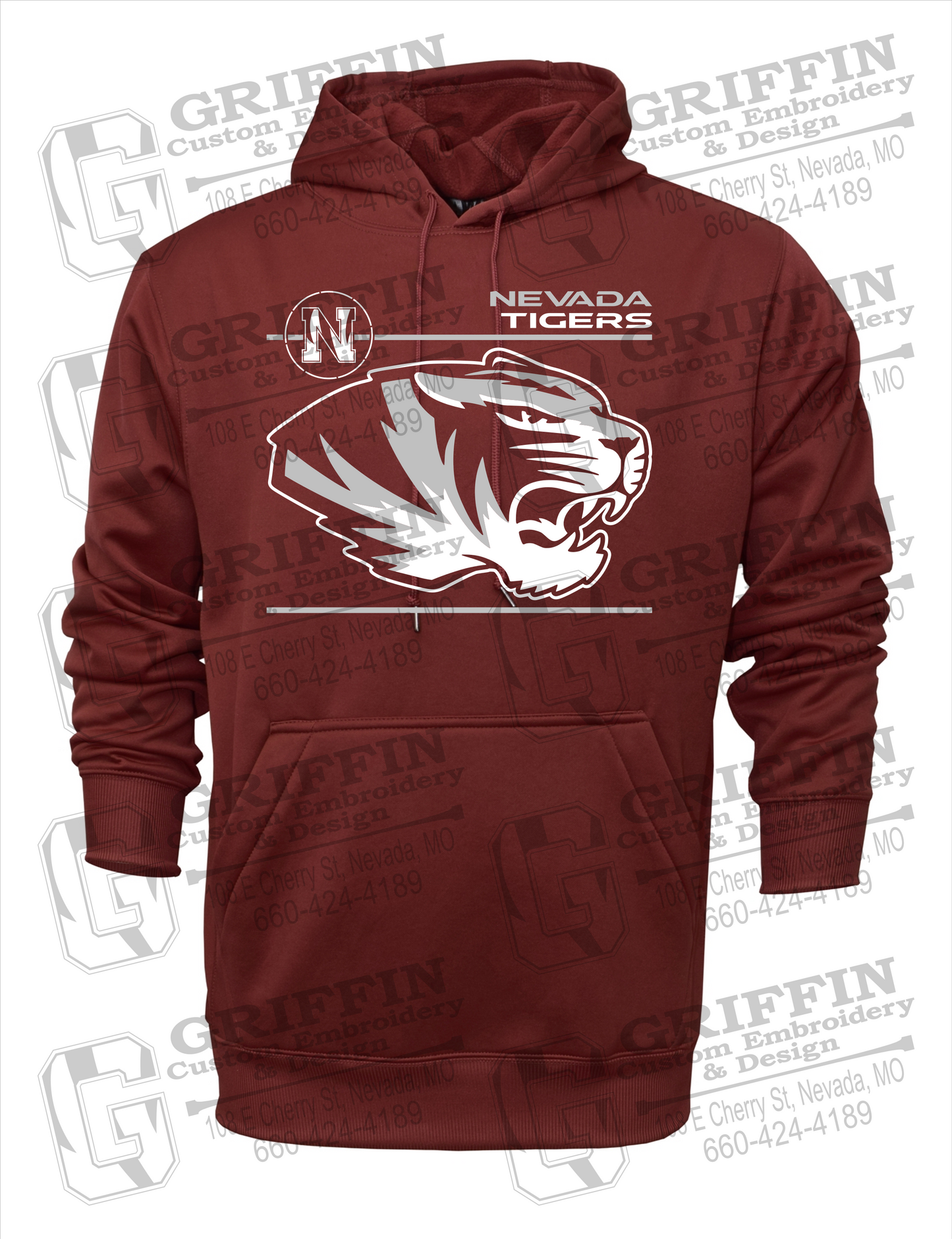 Performance Fleece Hoodie - Nevada Tigers 22-D