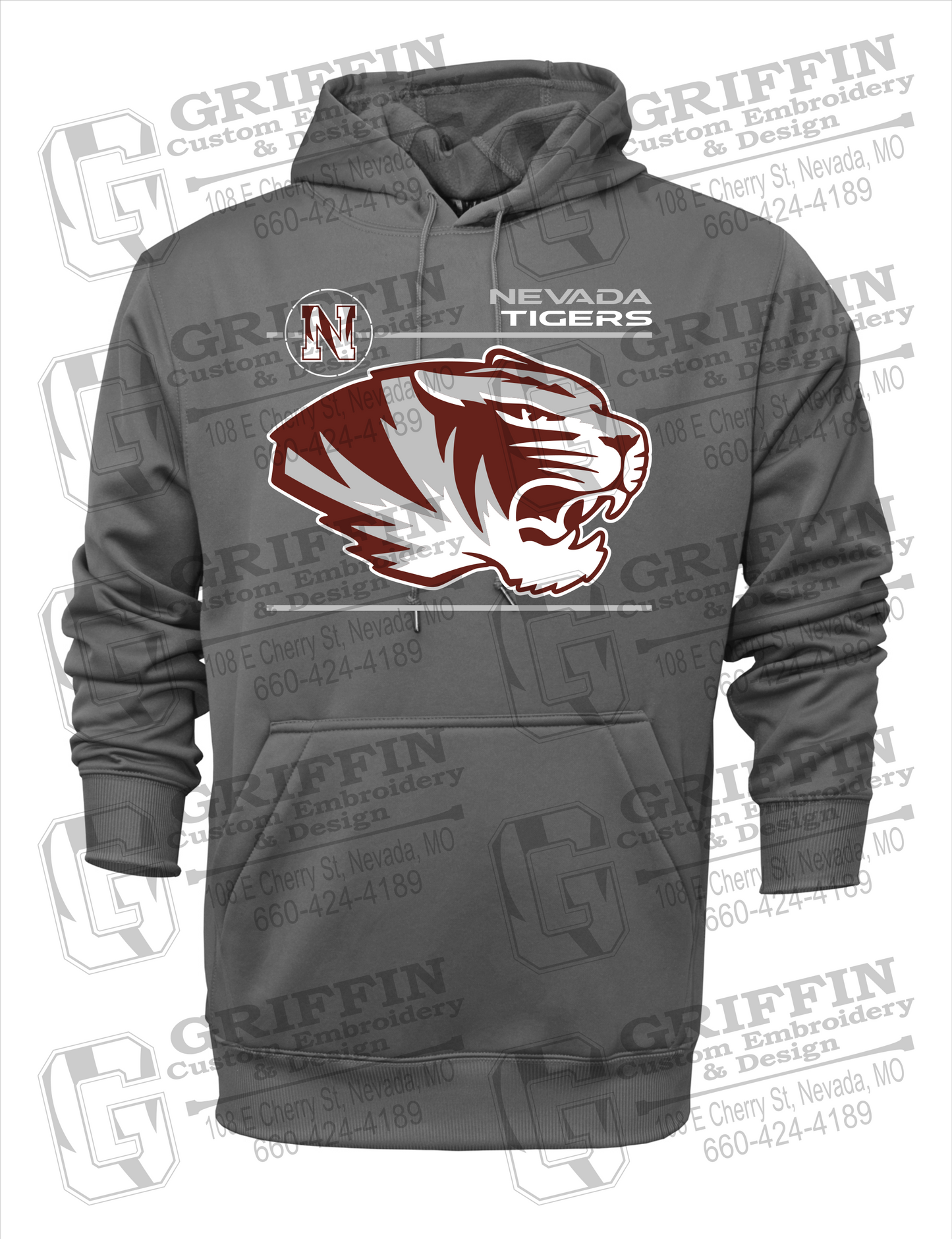 Performance Fleece Hoodie - Nevada Tigers 22-D