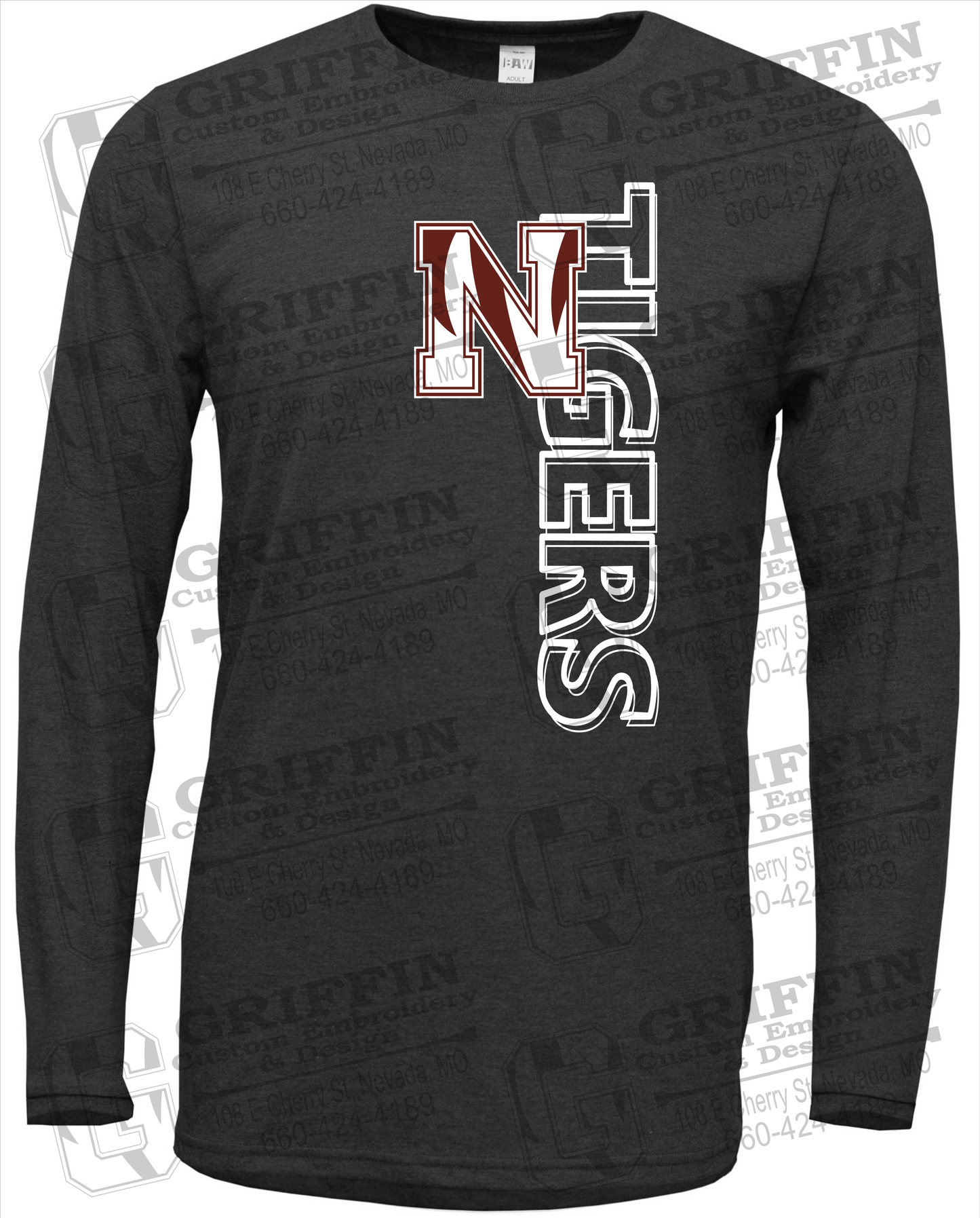 Soft-Tek Long Sleeve T-Shirt - Nevada Tigers 22-F