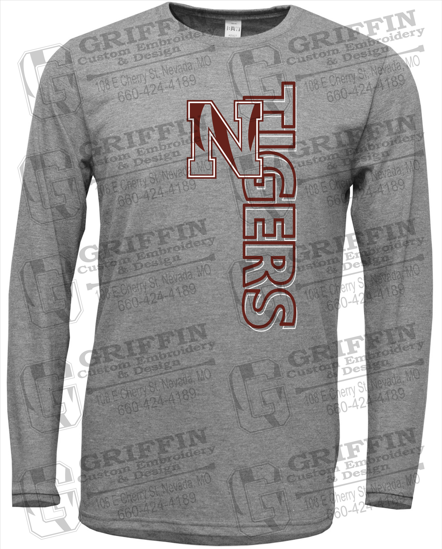 Soft-Tek Long Sleeve T-Shirt - Nevada Tigers 22-F