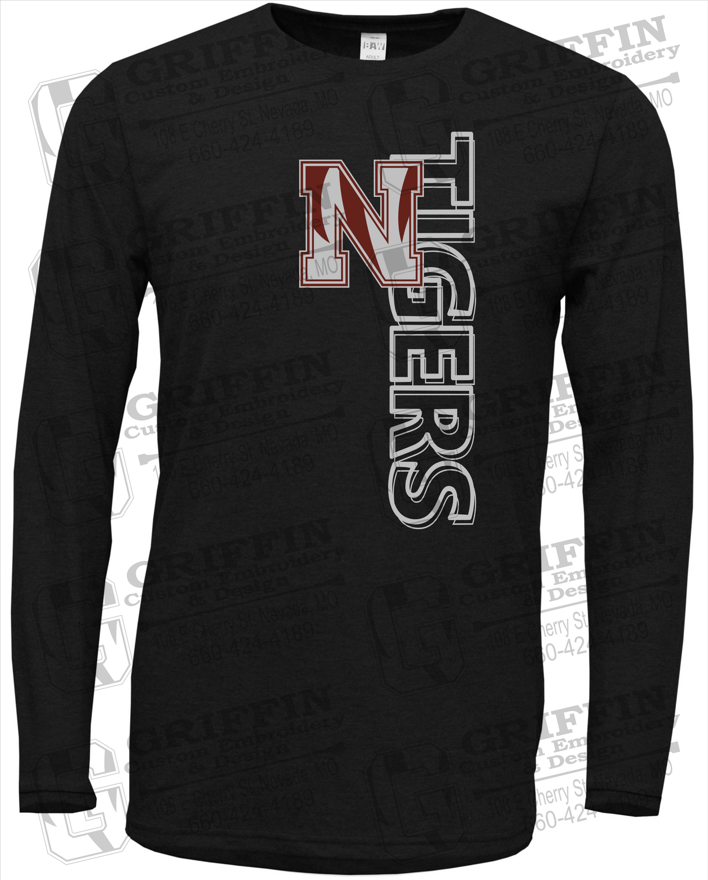 Soft-Tek Long Sleeve T-Shirt - Nevada Tigers 22-F