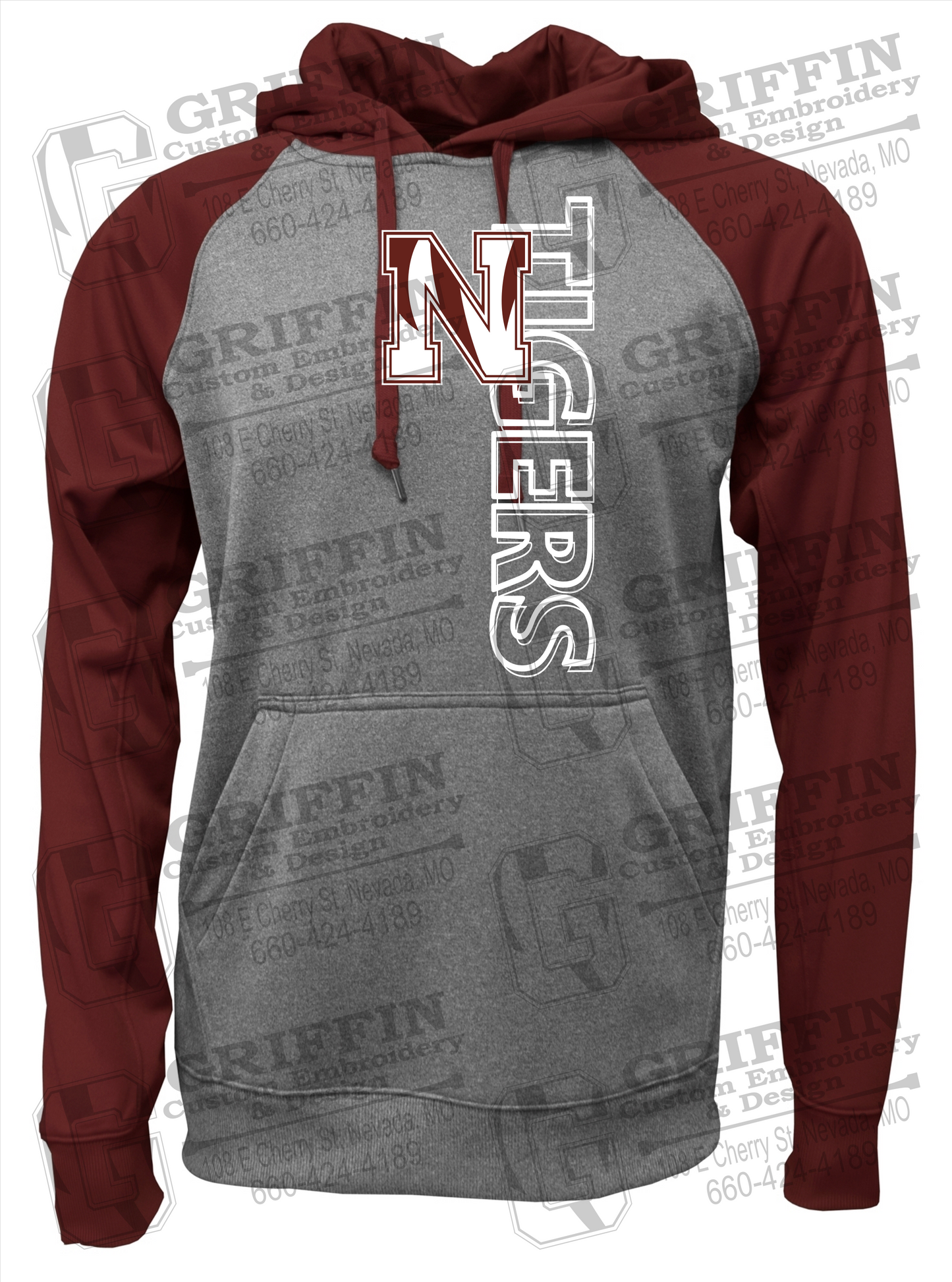 Performance Fleece Raglan Hoodie - Nevada Tigers 22-F