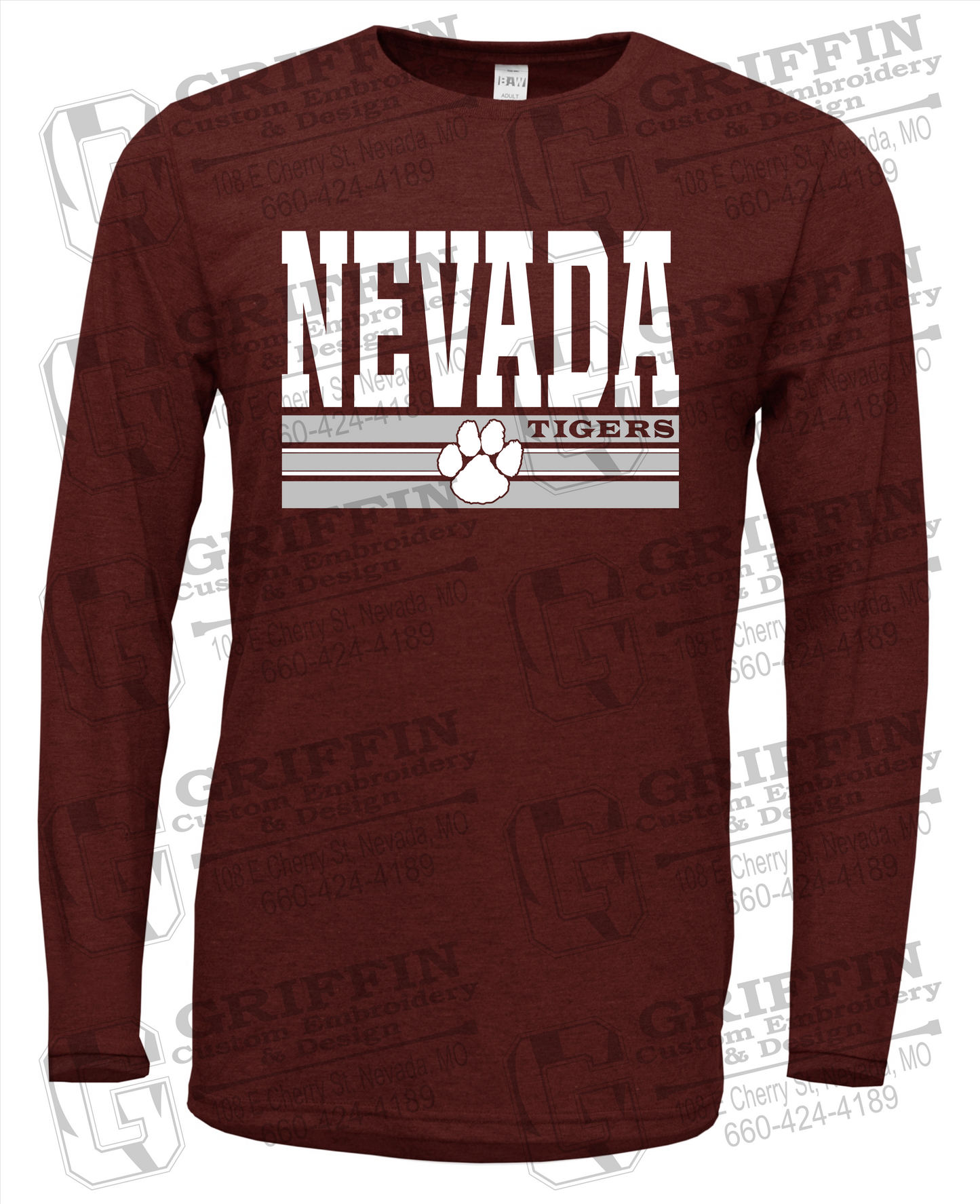 Soft-Tek Long Sleeve T-Shirt - Nevada Tigers 22-V