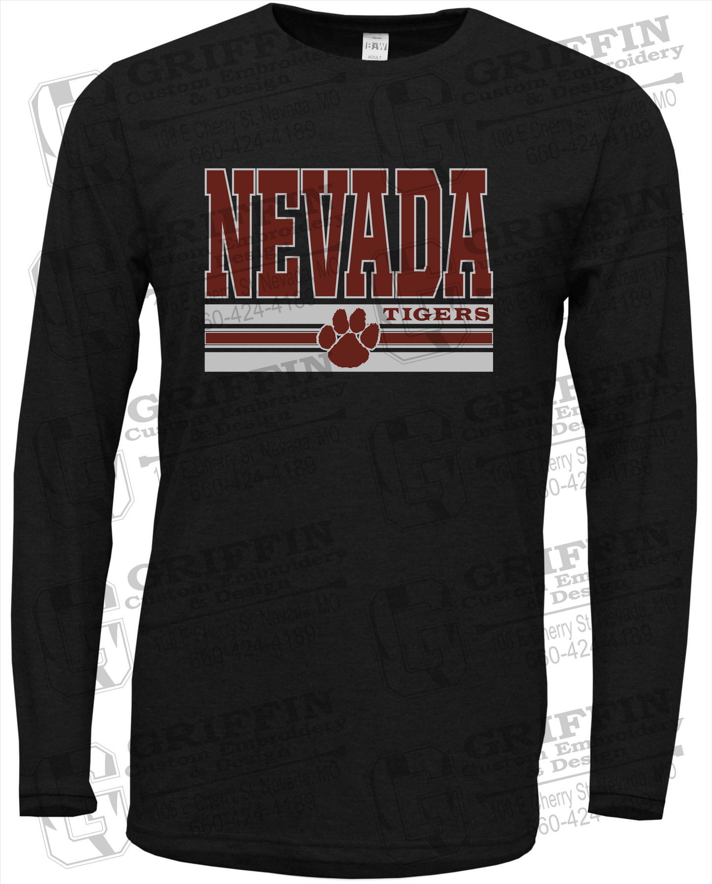 Soft-Tek Long Sleeve T-Shirt - Nevada Tigers 22-V