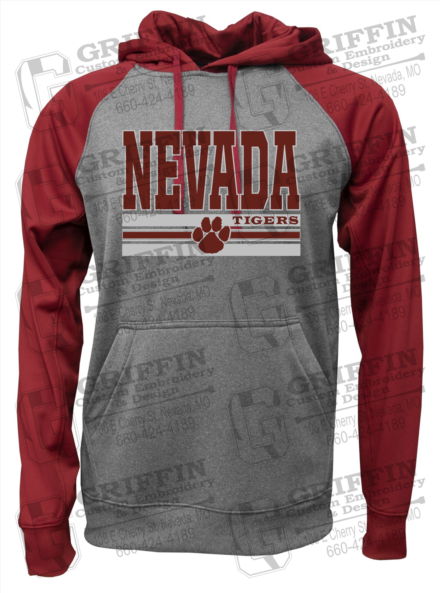Performance Fleece Raglan Hoodie - Nevada Tigers 22-V