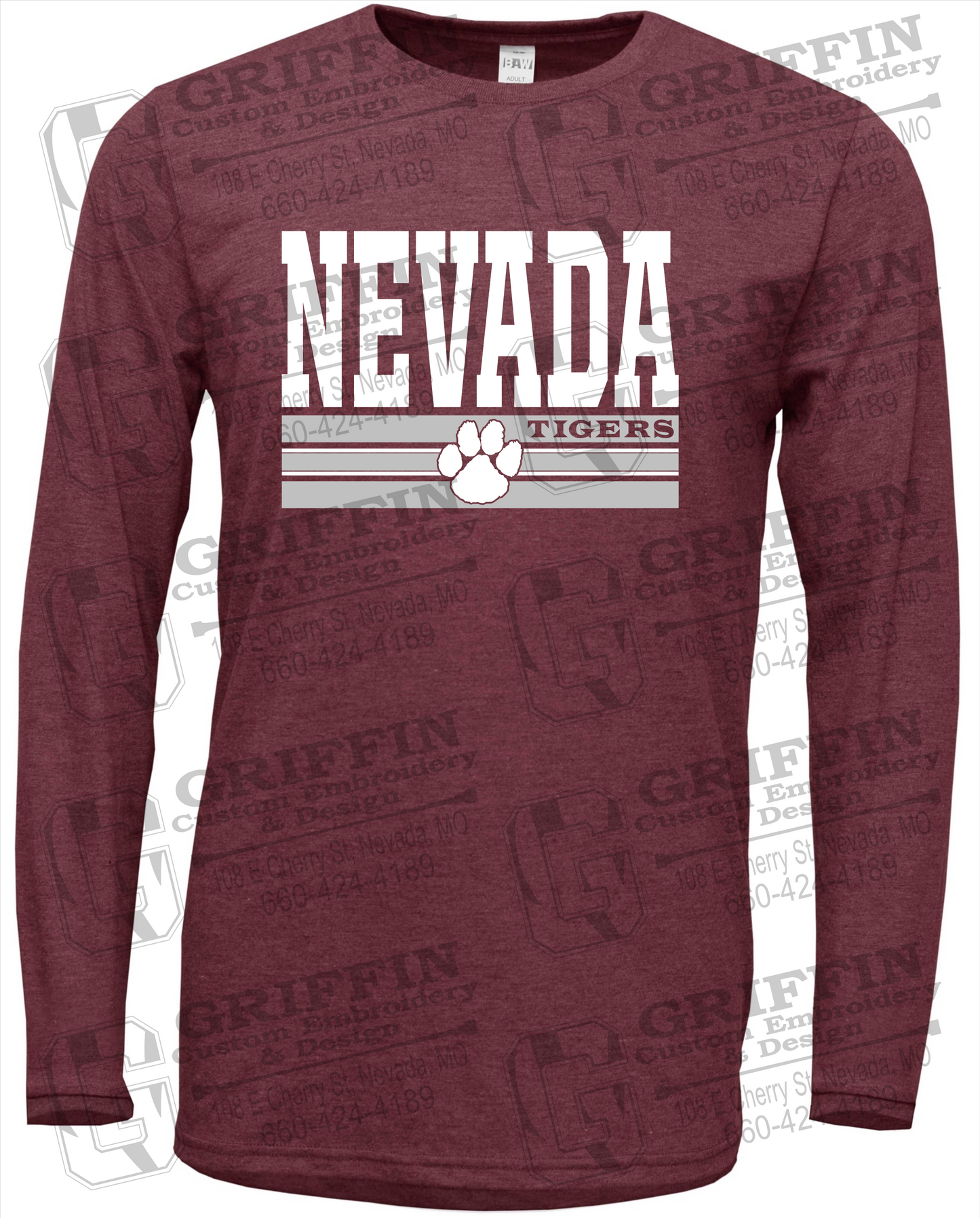 Soft-Tek Long Sleeve T-Shirt - Nevada Tigers 22-V
