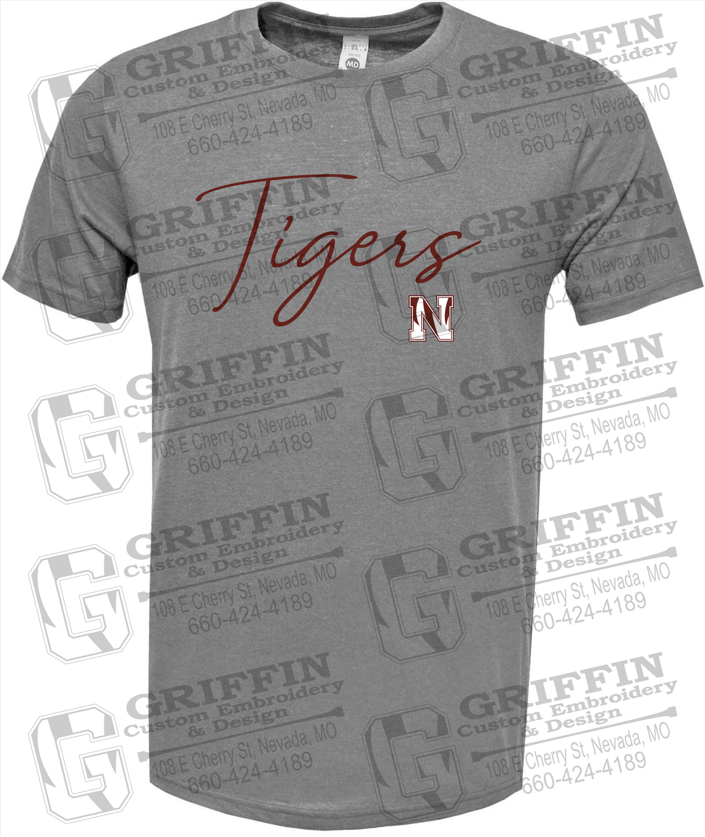 Soft-Tek Short Sleeve T-Shirt - Nevada Tigers 23-A