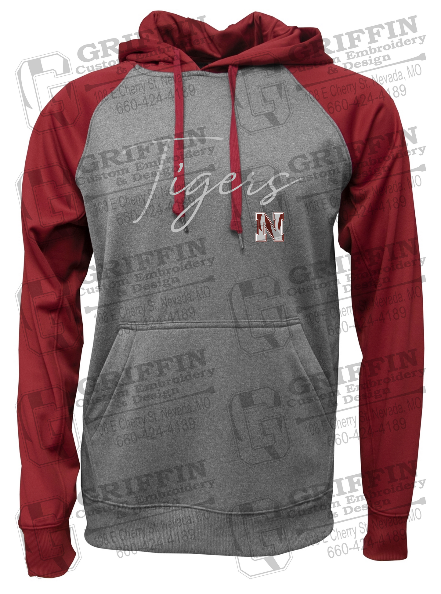 Performance Fleece Raglan Hoodie - Nevada Tigers 23-A