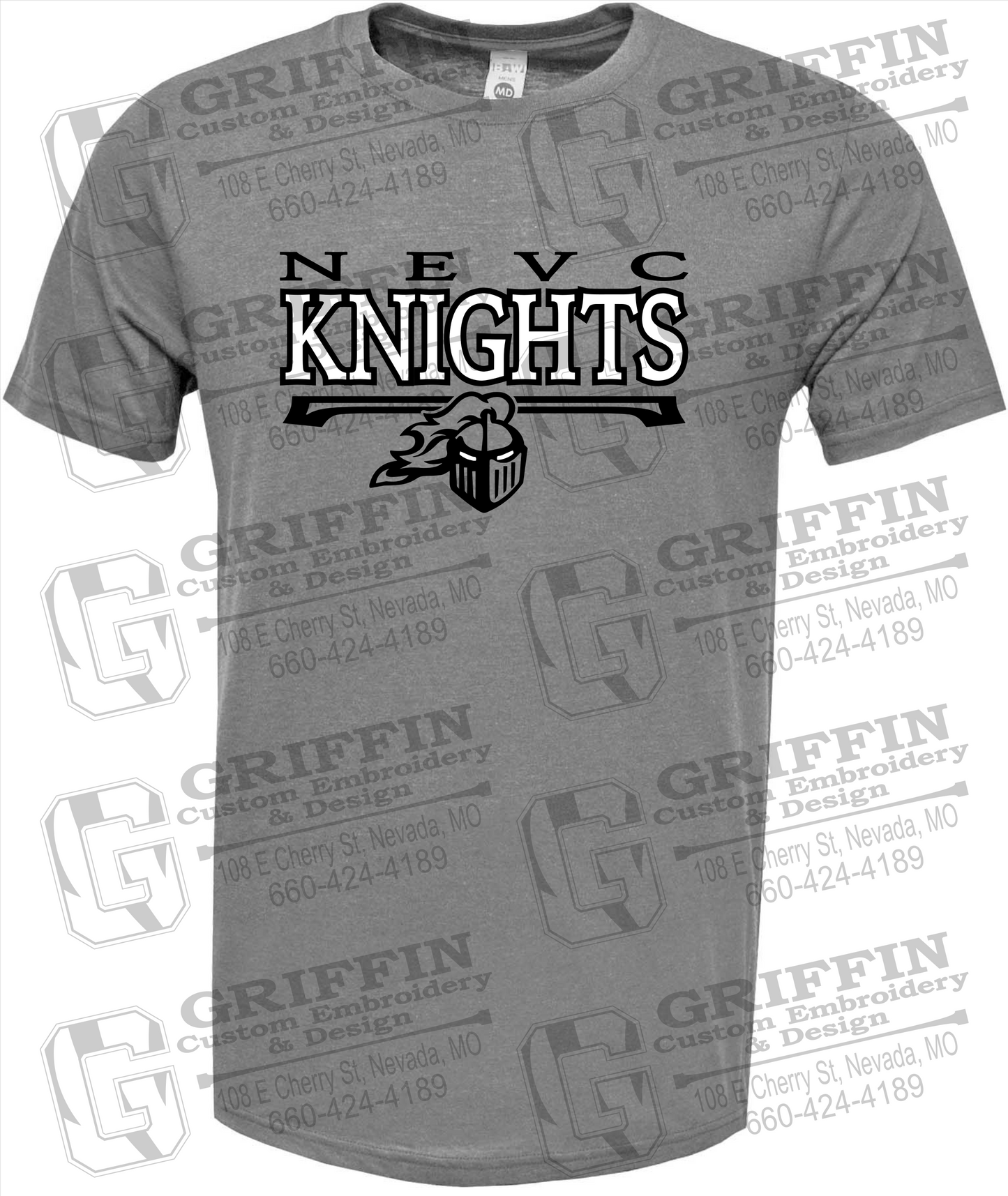 Soft-Tek Short Sleeve T-Shirt - NEVC Knights 23-A