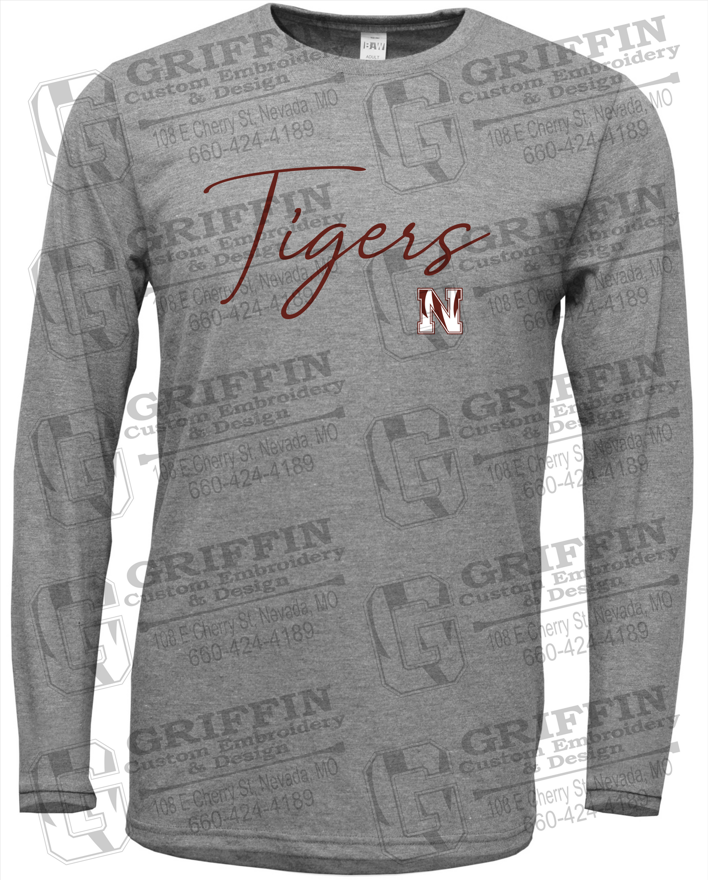 Soft-Tek Long Sleeve T-Shirt - Nevada Tigers 23-A