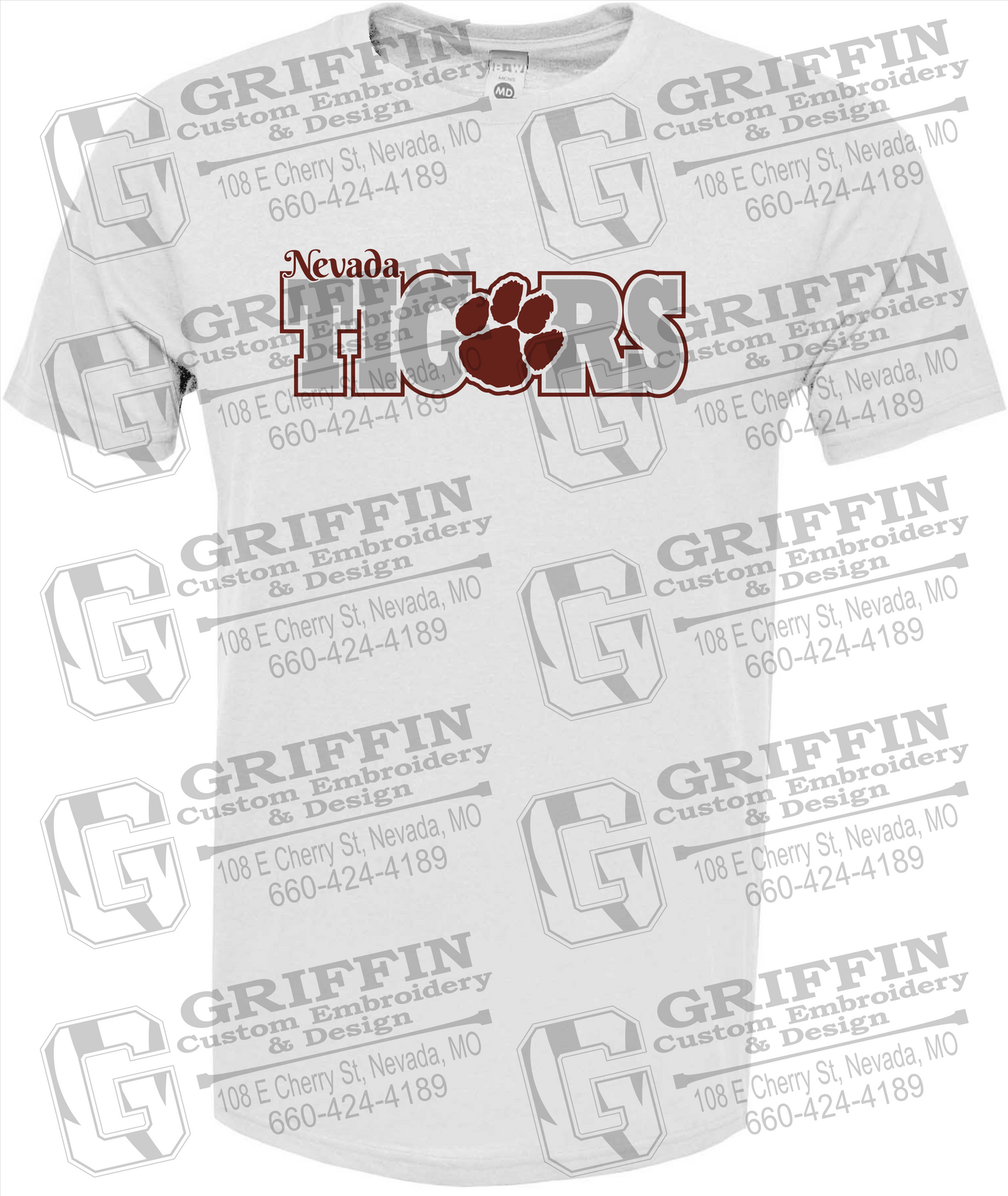 Soft-Tek Short Sleeve T-Shirt - Nevada Tigers 23-D